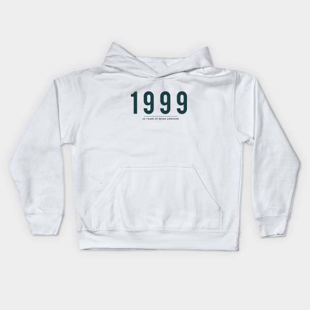 20th Birthday gift - 1999, 20 Years of Being Awesome Kids Hoodie by DutchTees